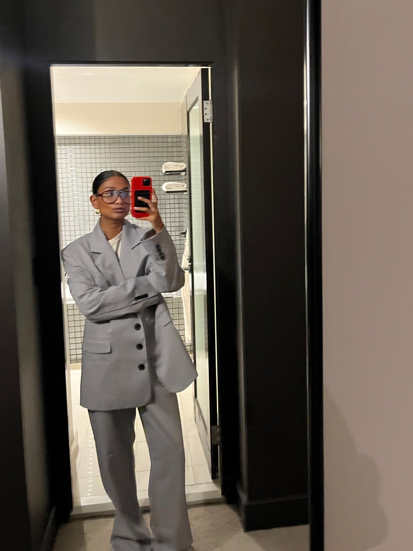 Frankie / Oversized Blazer / Light Grey