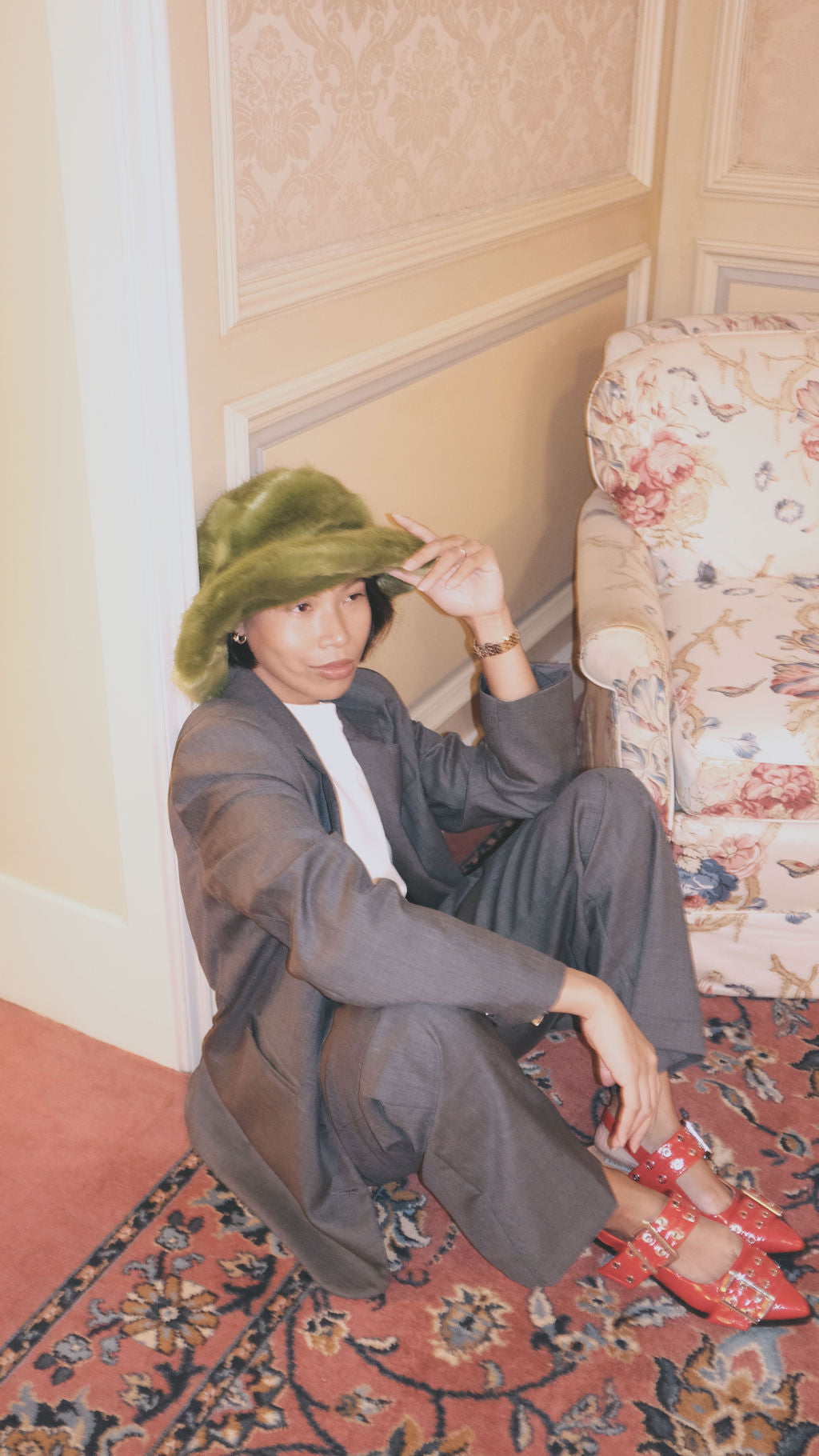 Mary Faux Fur Bucket Hat
