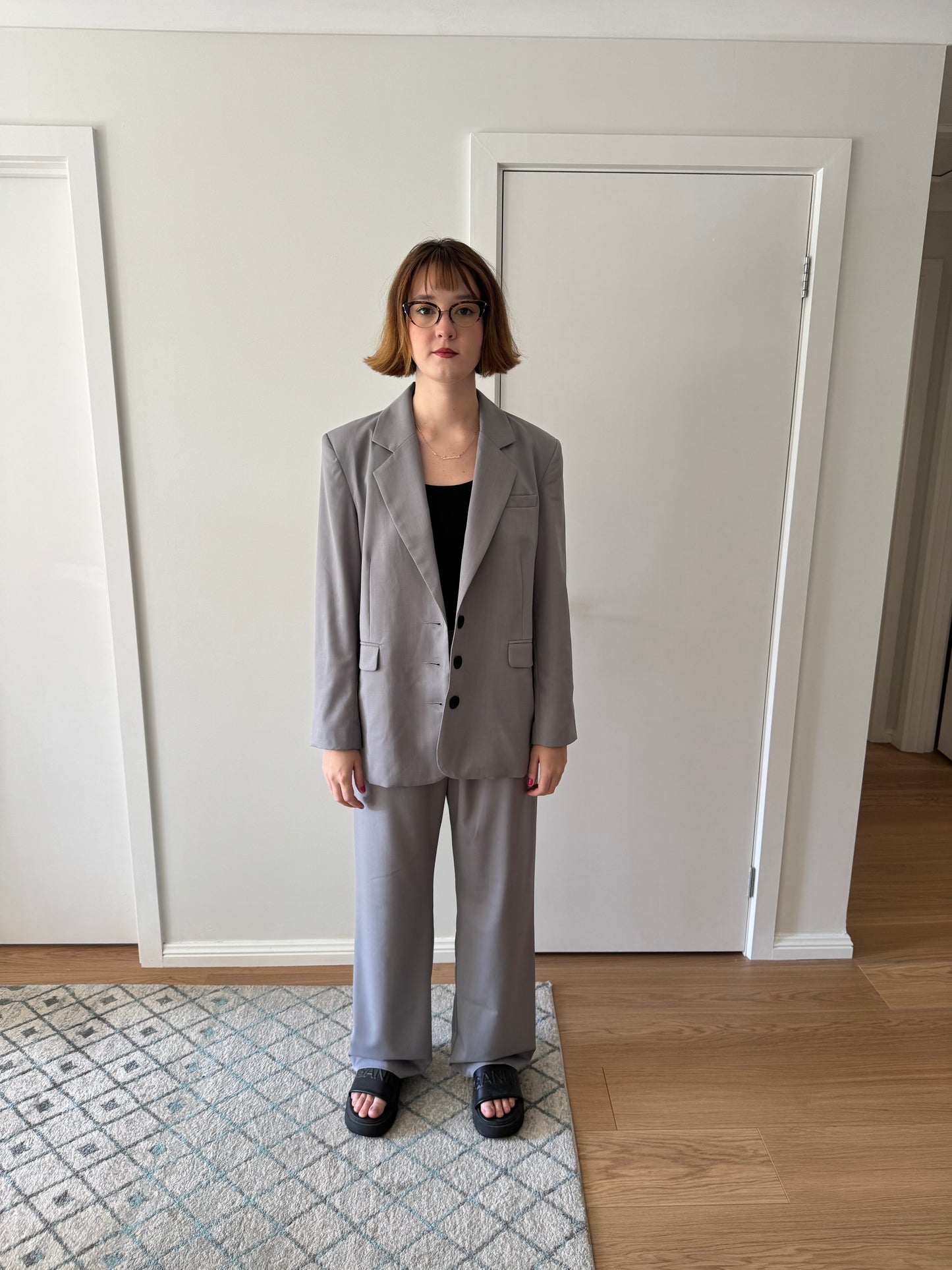Light Grey Oversized Blazer