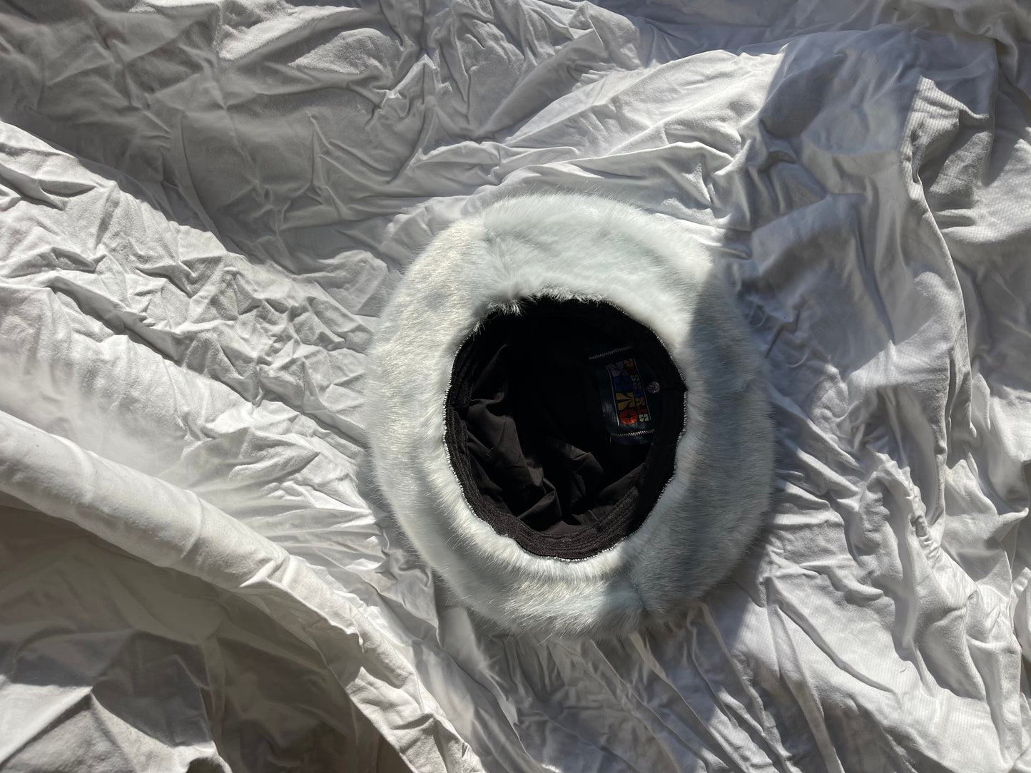 Jessica Grey Faux Fur Bucket Hat
